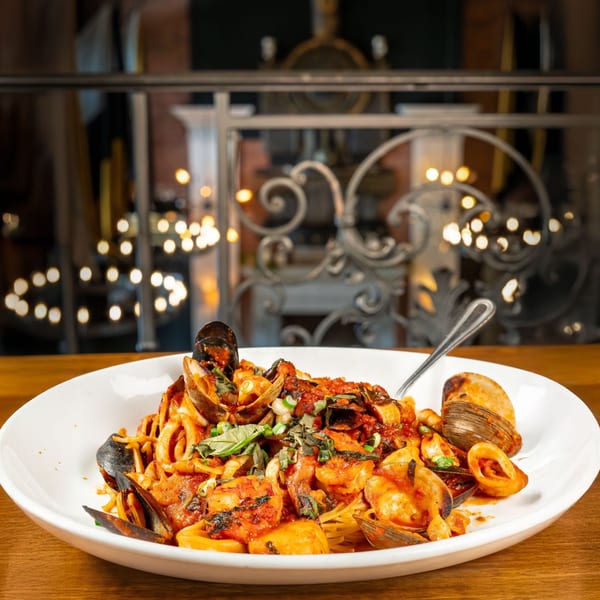 Seafood pasta with clams and mussels